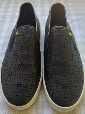 Michael Kors Black Perforated Slip-On Loafers 
Size 8.5